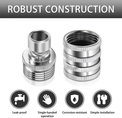💧Stainless Steel Garden Hose Quick Connect Fittings Set