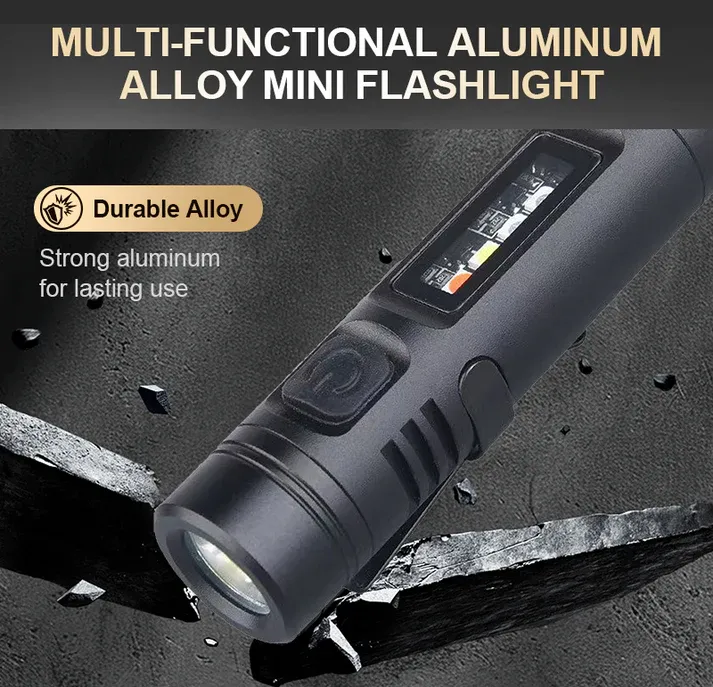 Multi-Functional Aluminum Alloy Mini Flashlight