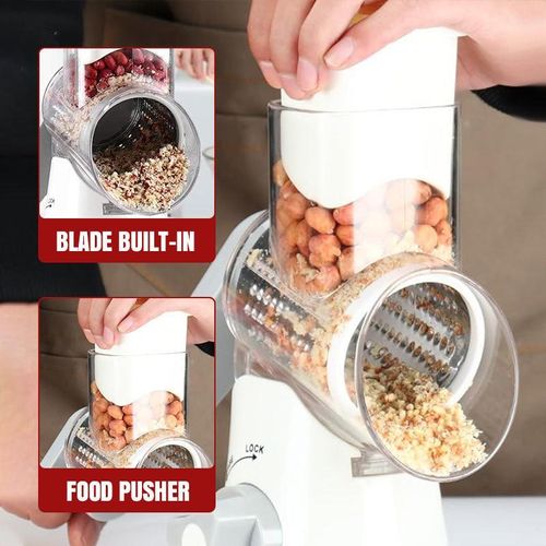 Multifunctional Manual Rotary Grater & Chopper