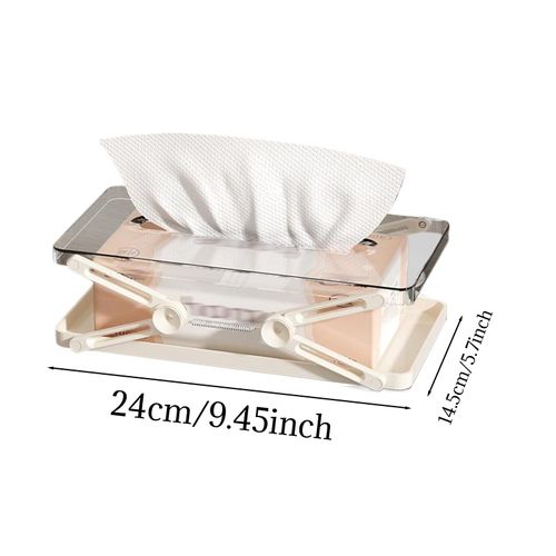 Adjustable Tissue Box with Spring Mechanism