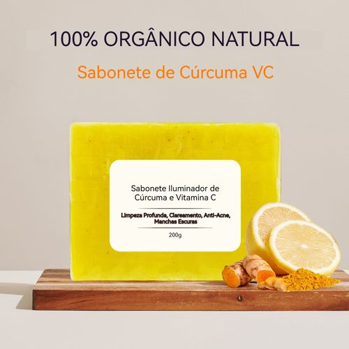 Turmeric Soap Curcuma C sabão 200g limpeza profunda eliminação de acne impressão rosto sabão manual TK explosão