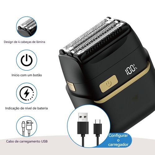 Repetitivo barbeador automóvel masculino barbeador elétrico corpo inteiro lavagem de água viajante masculino barbeador portátil cabeça barba