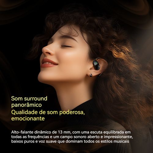 Fones de ouvido esportivos pendurados de longa duração à prova d'água cintura de redução de ruído tradução LCD full-color inteligente touchscreen Bluetooth fones de ouvido