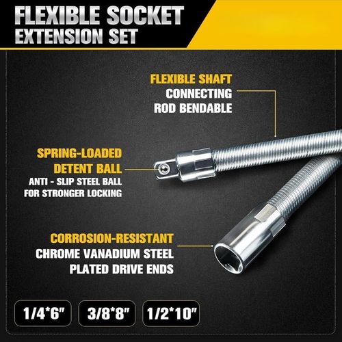 Flexible Socket Extension Bar Set