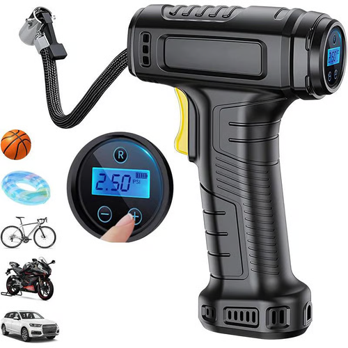 Portable Cordless Tire Inflator with Digital Display – Rechargeable Air Pump for Car, Bike & Motorbike & Ball
