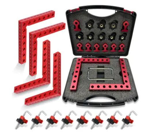 90° Woodworking Corner Clamp Set