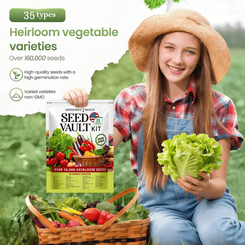 Vegetable Seed Vault Kit - 35 Variety Pack