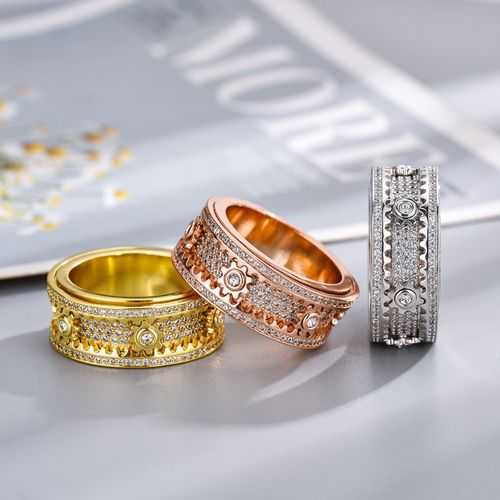 Rotating Starry Ring - Pure Handmade Rotatable Mechanical Decompression  Ring