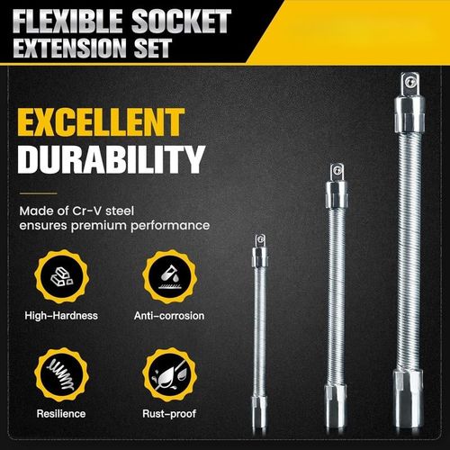 Flexible Socket Extension Bar Set