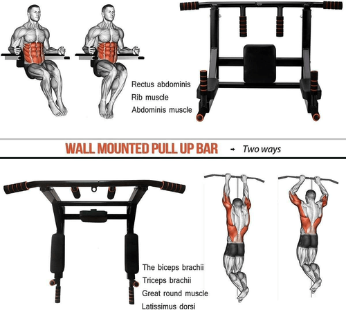 Multifunctional Wall Mounted Pull up Bar