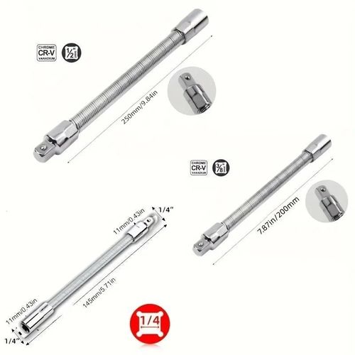 Flexible Socket Extension Bar Set