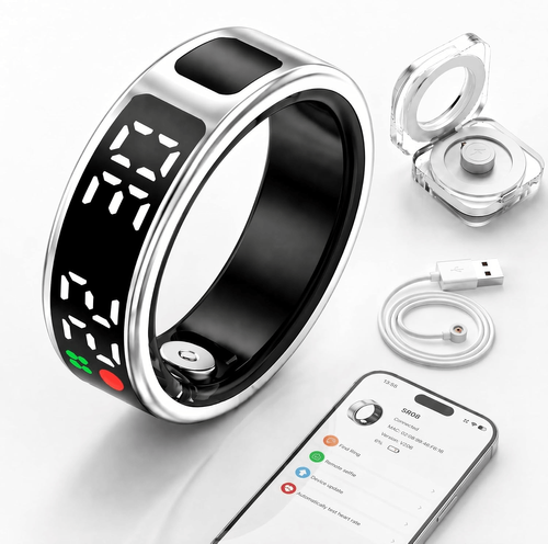 Smart Ring Health Tracker with Display