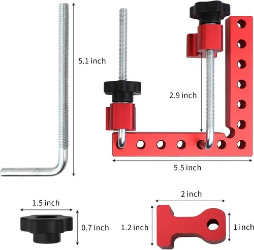 90° Woodworking Corner Clamp Set