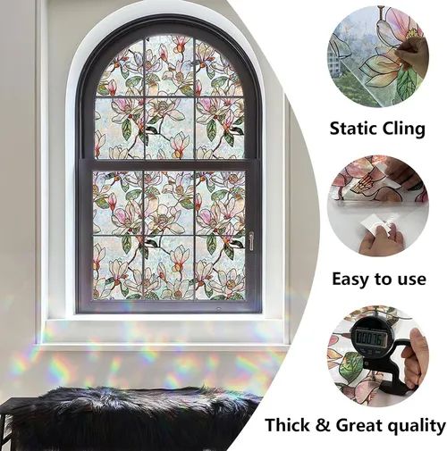 Floral Privacy Window Film