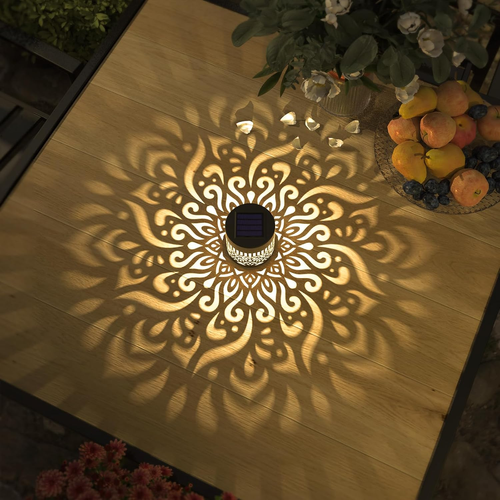 Solar Mandala Projector Outdoor Wall Lights
