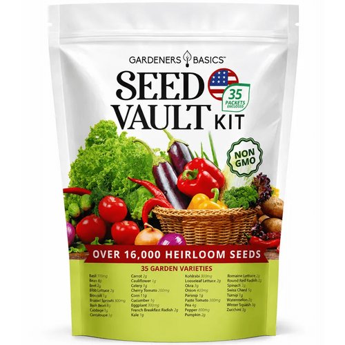 Vegetable Seed Vault Kit - 35 Variety Pack