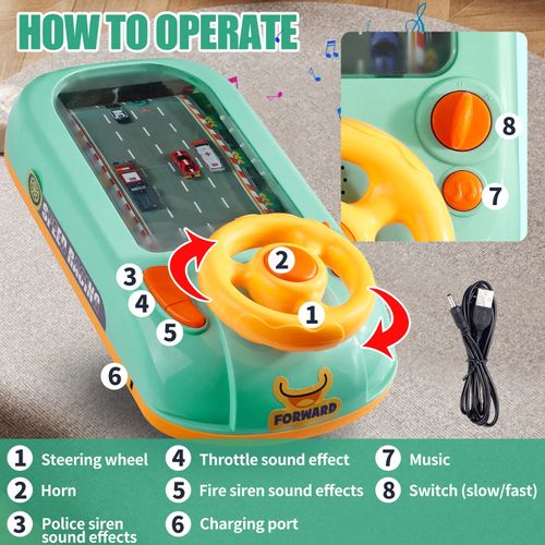 Kids Steering Wheel Racing Toy