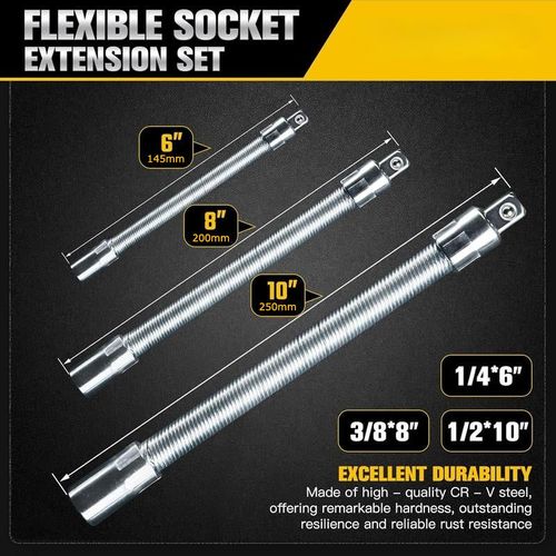 Flexible Socket Extension Bar Set