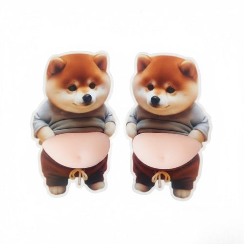 3D Dog & Cat Belly Mochi Squishy Stickers