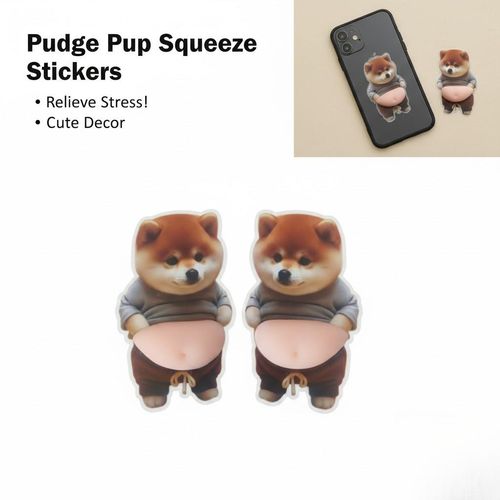 3D Dog & Cat Belly Mochi Squishy Stickers
