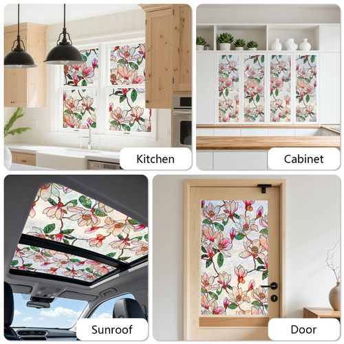 Floral Privacy Window Film