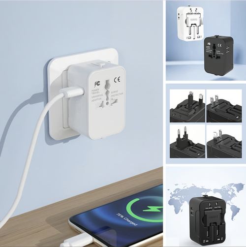 Universal Travel Adapter with Dual USB Ports