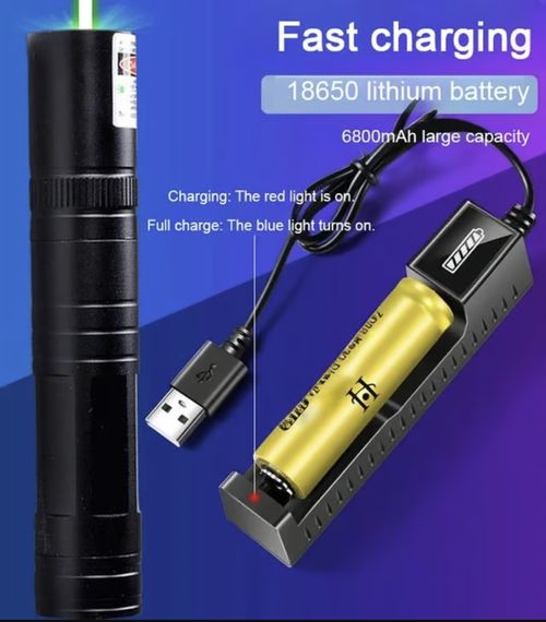 NEW Green Laser Pointer 2000 Meter Long Range High Power Flashlight Rechargeable for USB With Star Head Adjustable