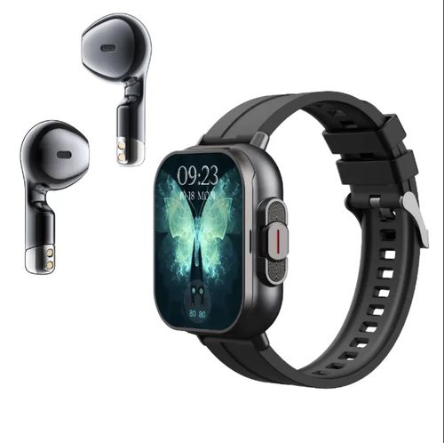 2-in-1 Smartwatch & TWS Earbuds - Wireless Calling, Music Playback, Message Notifications - Rechargeable Lithium Battery - Perfect Gift for Any festival