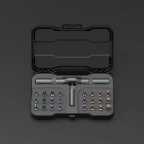 DIY screwdriver 24 in 1, switchable screwdriver shape to adapt to various home repairs, cool home repair tool box, compact and portable, does not take up space ratchet screwdriver