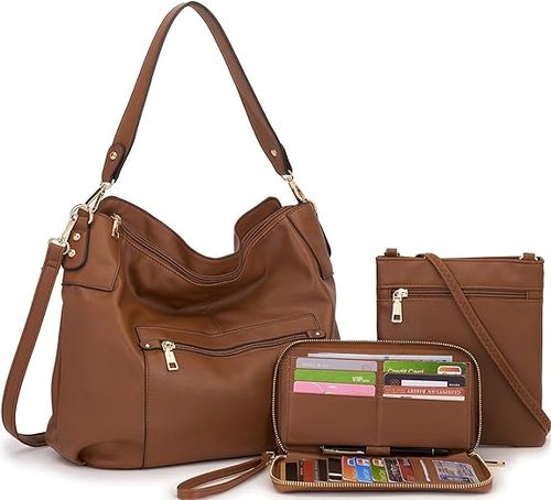 Large Crossbody Bags Ladies Shoulder Handbags Purse and Wallet Set
