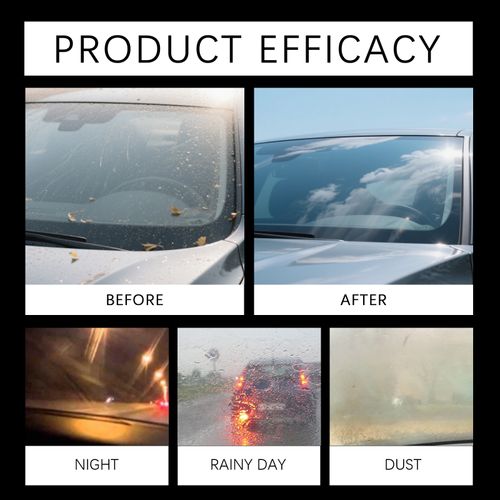 HOMONTH Car Glass Oil Film Remover Brush Windshield Cleaner Anti-Fog Washing Brush Auto Window Cleaning Tool