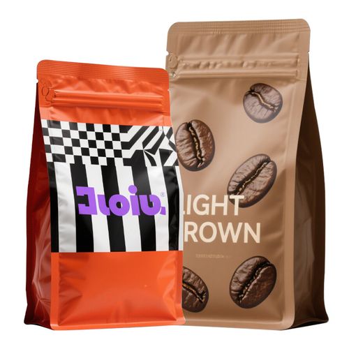 Custom Printed Eight-Sided Seal Stand Up Bag Aluminum Foil Food Packaging Bag Custom Eight-Sided Seal Coffee Bean Bag with Valve