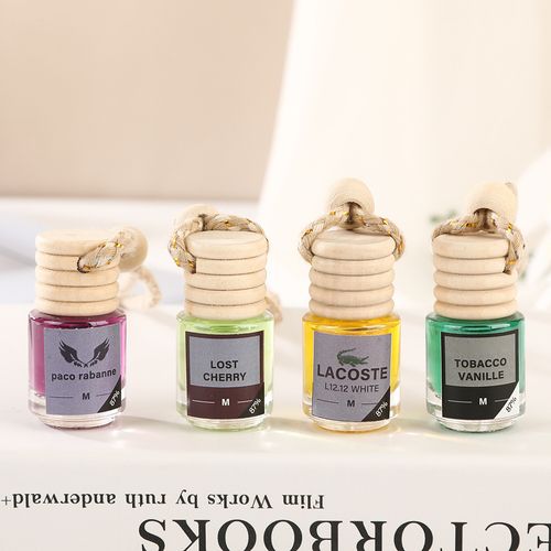 Car Perfume Pendant Fragrance Ornament Odor Eliminator Essential Oil Bottle for Car