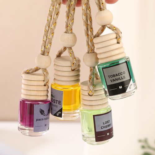Car Perfume Pendant Fragrance Ornament Odor Eliminator Essential Oil Bottle for Car