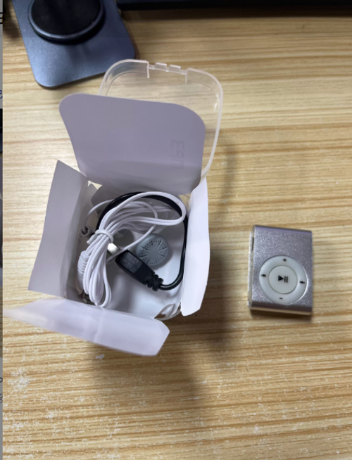 Silver Metal Clip MP3 Player Portable Music Player for Students Support Memory Card Custom Logo Sports Gift