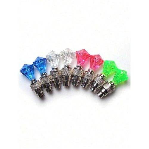 Bicycle Valve Light Gem Skull LED Wheel Lights Colorful Neon Tire Lamp Cycling Equipment Factory Wholesale