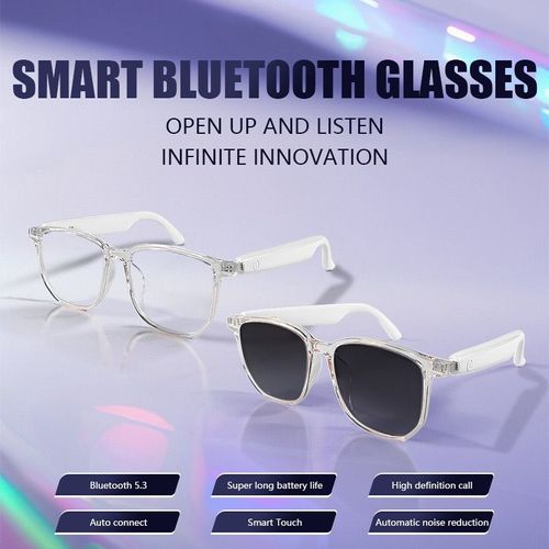 Photochromic Smart Bluetooth Glasses Wireless Audio Sunglasses with Voice Assistant UV Protection Eyewear for Home Outdoor Daily Use