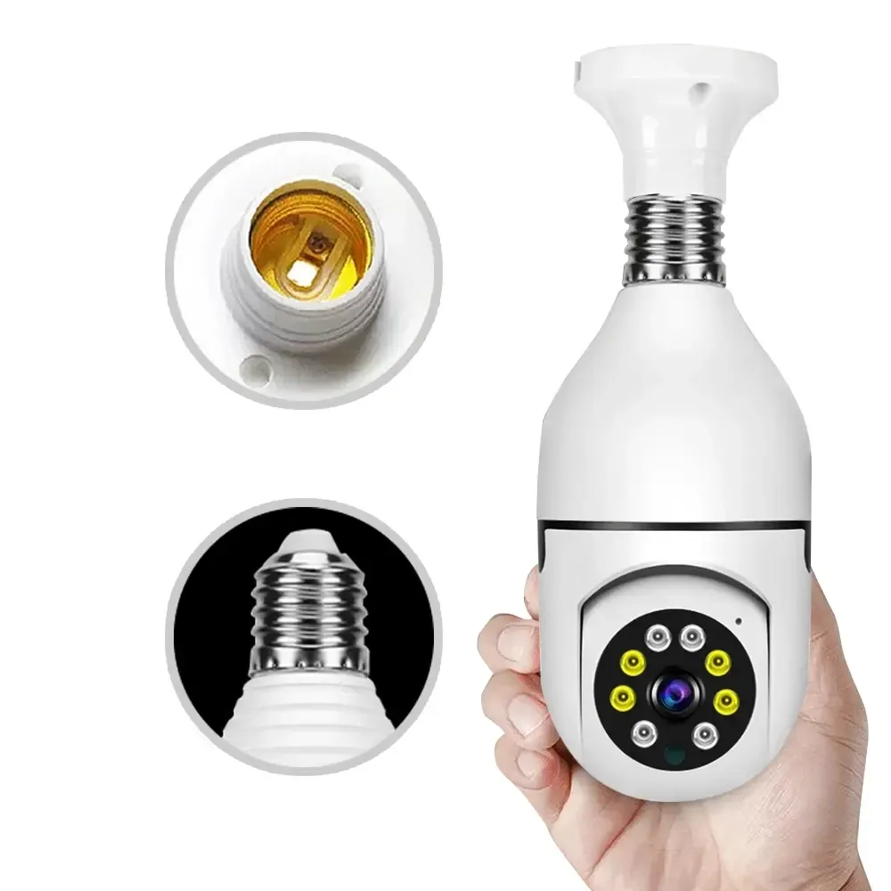 E27 Bulb Camera 1080P WiFi Wireless Security Camera Panoramic Motion Detection Alarm