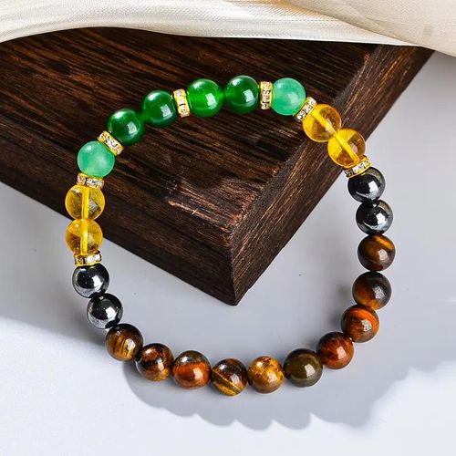 Factory Wholesale Natural Stone Beaded Bracelet Elastic Healing Crystal Bangle Handmade Unisex Fashion Jewelry New Arrival Gift