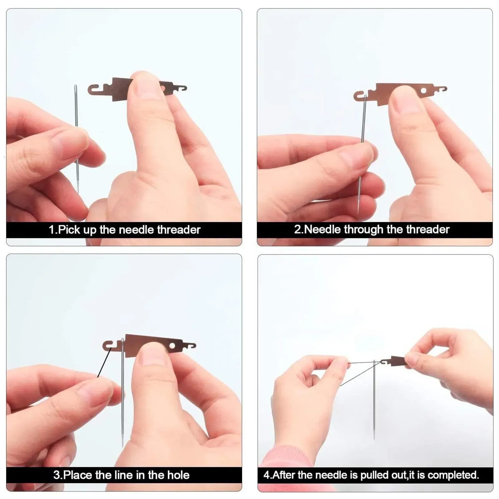 36 Pieces Sewing Kit Set Large Eye Needles Household Sewing Box Portable Mending Crochet Needle Thimble Needle Threader Set