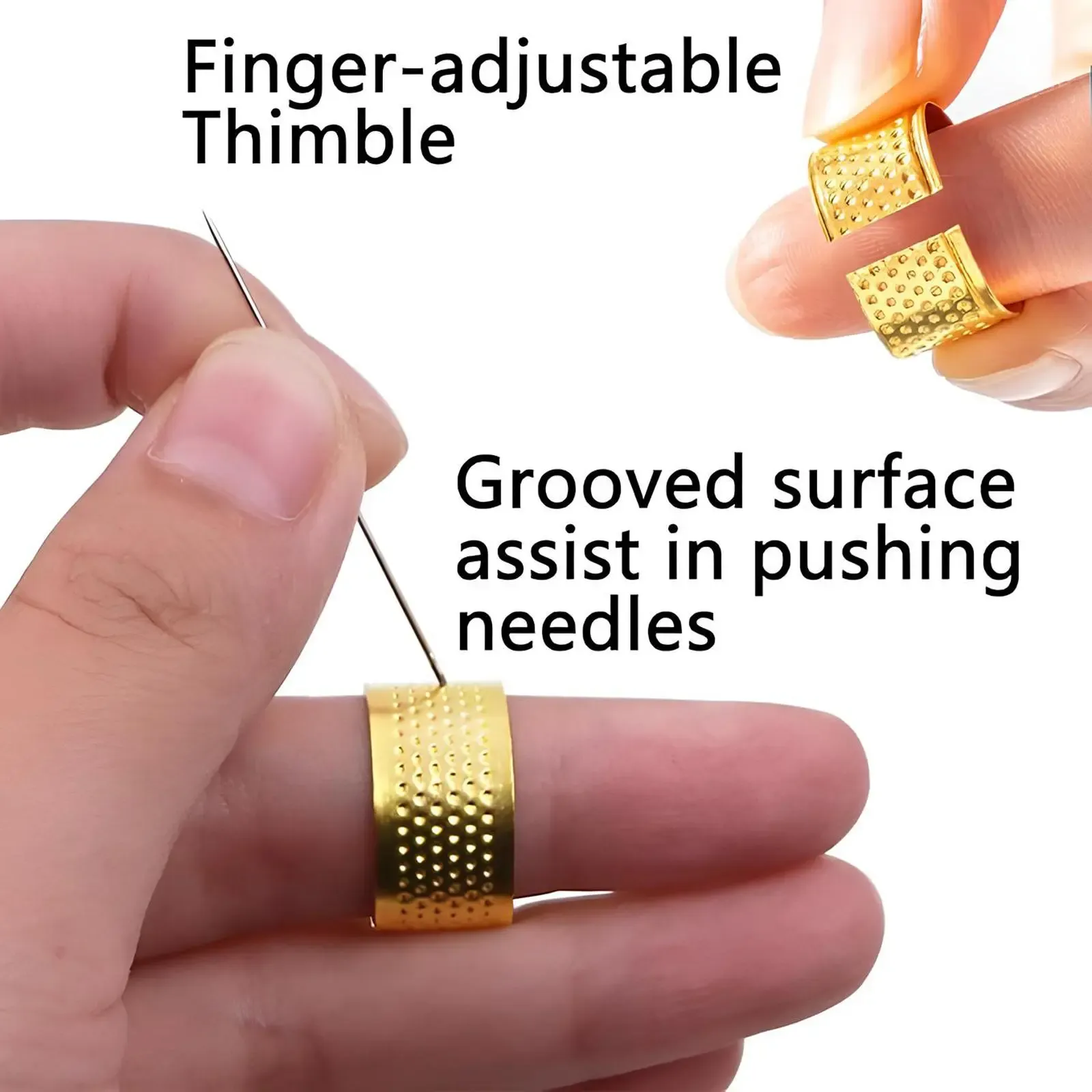 36 Pieces Sewing Kit Set Large Eye Needles Household Sewing Box Portable Mending Crochet Needle Thimble Needle Threader Set