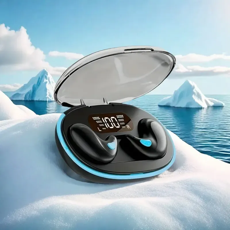 X55 Mini Bone Conduction Bluetooth Earphones Sleep & Sports Noise Cancelling Long Battery Life Headset