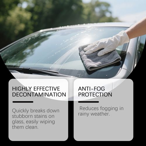 HOMONTH Car Glass Oil Film Remover Brush Windshield Cleaner Anti-Fog Washing Brush Auto Window Cleaning Tool