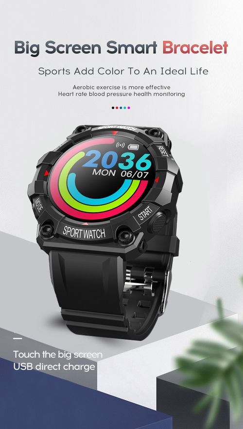 FD68 Round Screen Smart Bracelet Color Display Heart Rate Monitor Sport Pedometer Blood Oxygen Smart Watch