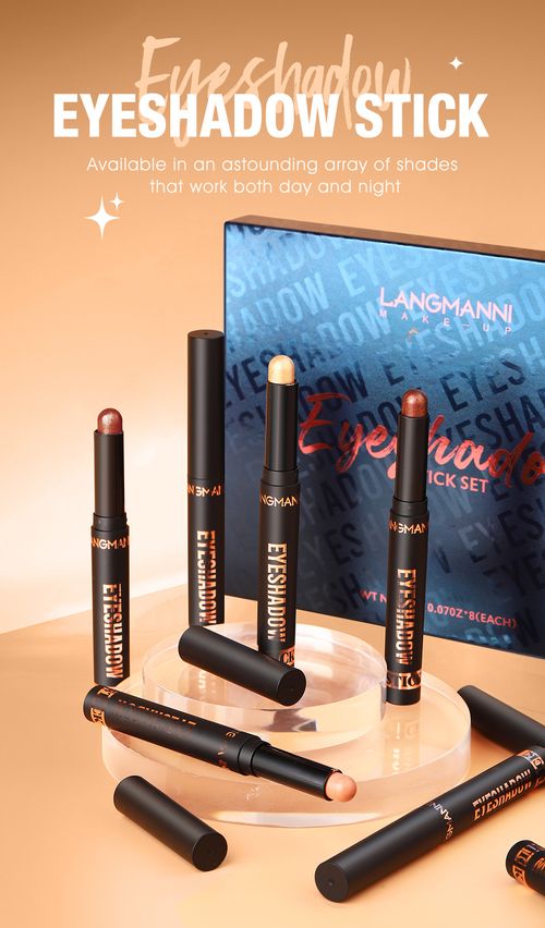 LANGMANNI New Eyeshadow Stick Set, Smudge-proof & Color-changing Eye Makeup