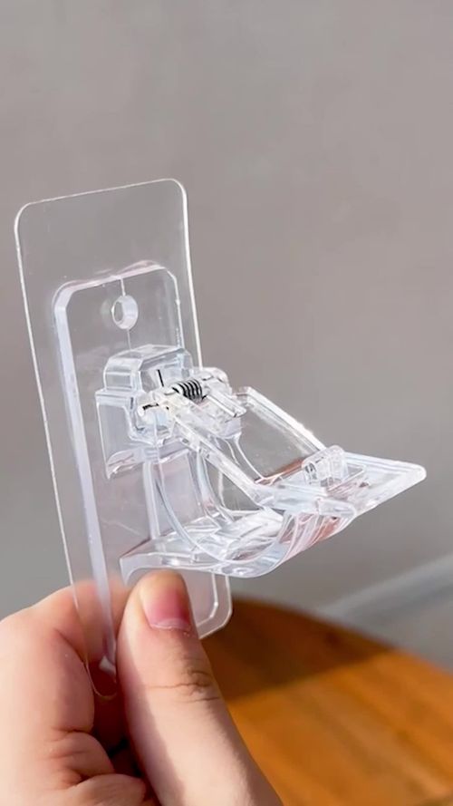 Self Adhesive Curtain Rod Holder Hooks No Drill Curtain Rod Bracket Clips For Door Window Telescopic Rod Support