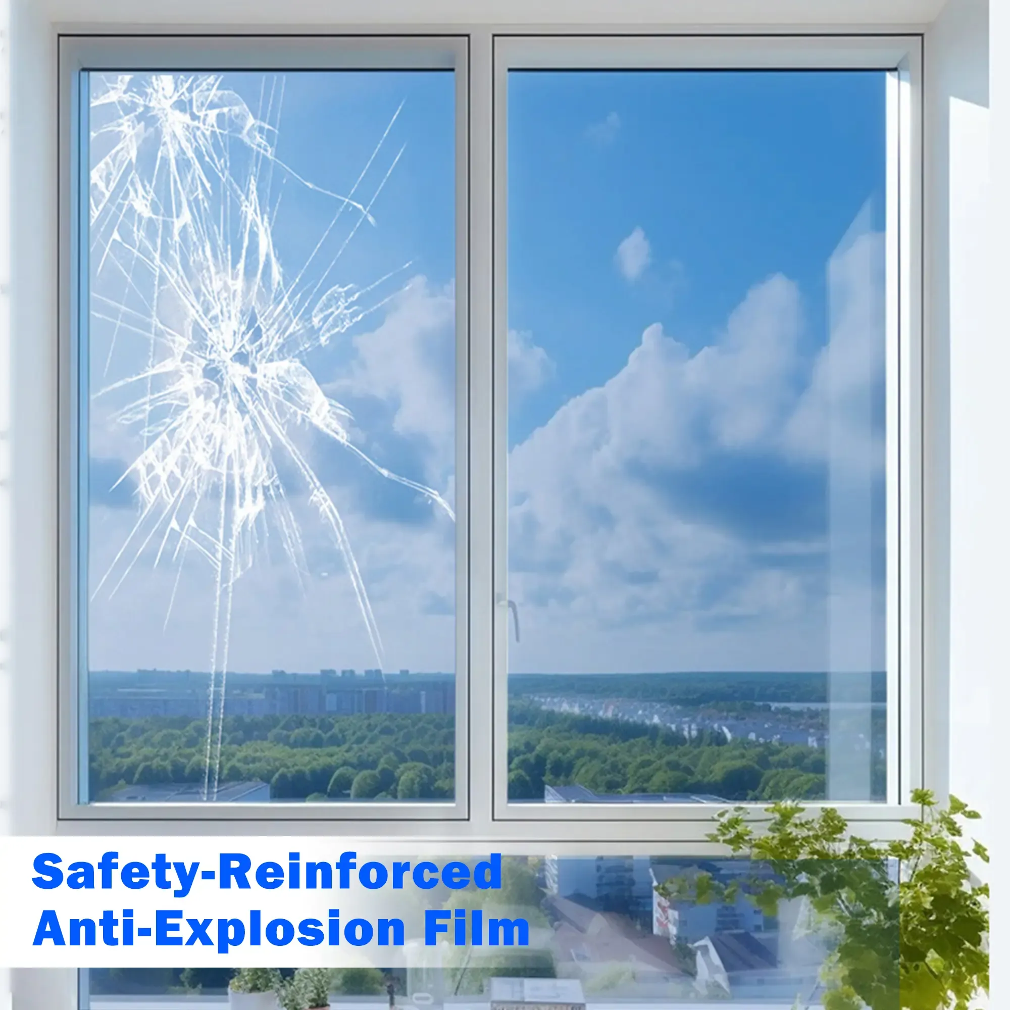 Window Privacy Film Sun Blocking Heat Insulation Anti-UV One Way Mirror Home Office Glass Sticker