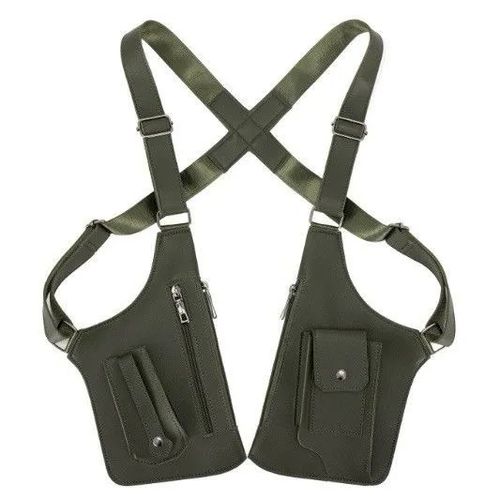 Men's Tactical Chest Bag Vintage Strap Underarm Crossbody Bag Multifunctional Shoulder Bag Outdoor Sports Vest Bag Mobile Phone Bag