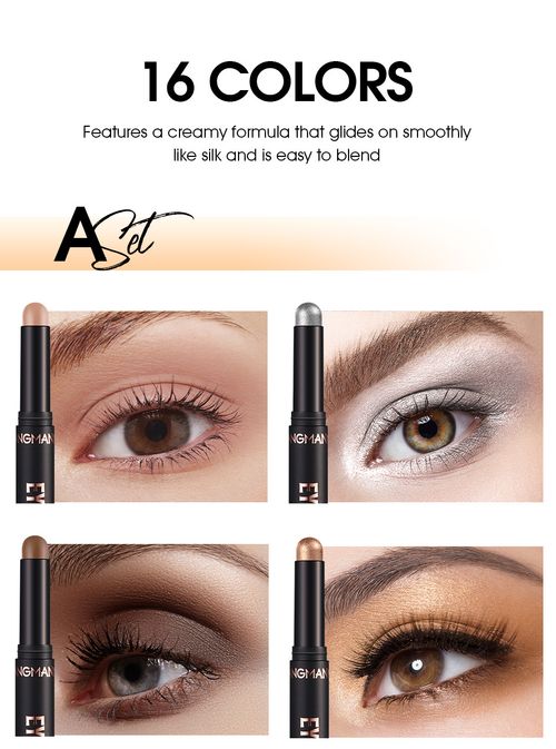 LANGMANNI New Eyeshadow Stick Set, Smudge-proof & Color-changing Eye Makeup