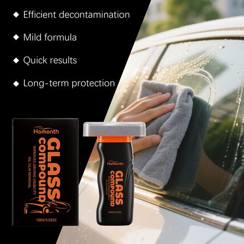 HOMONTH Car Glass Oil Film Remover Brush Windshield Cleaner Anti-Fog Washing Brush Auto Window Cleaning Tool